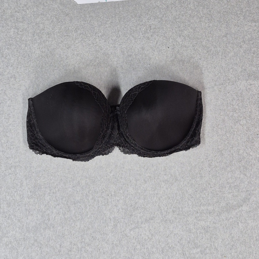 Victoria's Secret Women Bra 36DDD Black Dream Angels T Shirt Underwired READ
